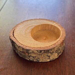 Rustic Wooden Candle Holder